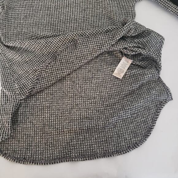 Soft Surroundings Women SIZE PM PETITE Gray Black Knit Long Sleeve Casual Top - Picture 9 of 12